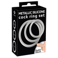 Komplet 3 metalicznych pierścieni z silikonu-2407922