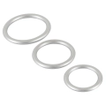 Komplet 3 metalicznych pierścieni z silikonu-2407924
