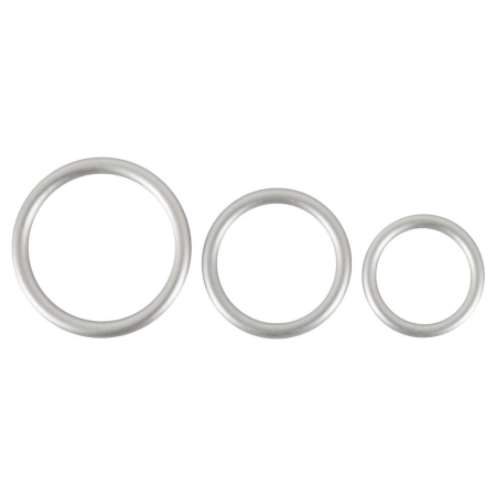 Komplet 3 metalicznych pierścieni z silikonu-2407923