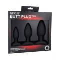 Nexus Butt Plug Trio 3 Solid Silicone Butt Plugs S M L-593992